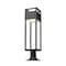 Z-Lite Barwick 1 Light Outdoor Pier Mounted Fixture, Black & Etched 585PHBR-533PM-BK-LED - alternate 2